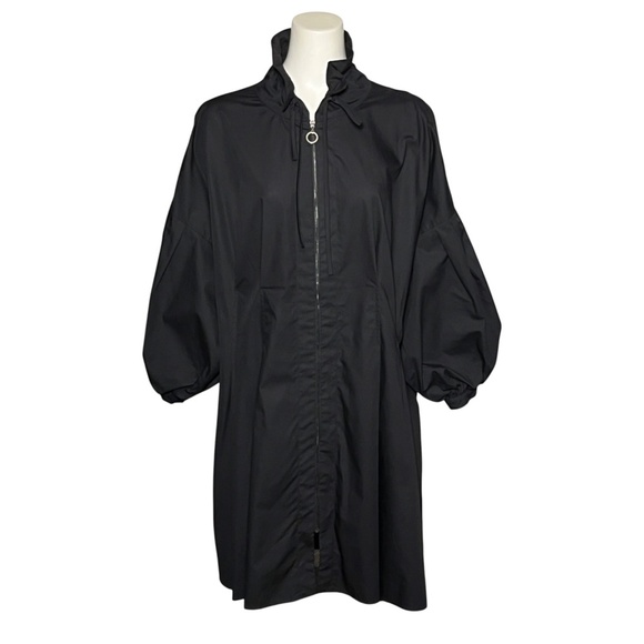 IC Collection by Connie K Size 2X Black Stand Shirring Collar Darkts Jacket - Picture 2 of 9